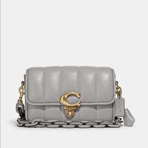 Coach Studio Shoulder Bag w/ Quilting - Dove Grey